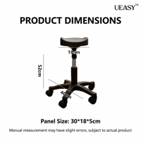 Tabouret de pédicure professionnel amovible et imperméable avec repose-pieds et coussin en métal et cuir PU pour usage en salon