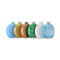 Emballage de bouteille de parfum Logo personnalisé bouteille en verre rond bleu Lucite 1l flacons de parfum de décantation