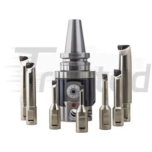 CNC Machine Tools alta precisão ferramenta cabeça chata bt40 bt30 bt50 r8 nbh2084 cabeça fina chata conjunto com 8pcs barras chatas