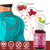 Gummies OEM sous Marque Privée pour l'Amélioration des Fesses BBL pour Femmes – Agrandissement Naturel des Hanches et Croissance des Fesses – Supplément BBL pour des Courbes Plus Volumineuses