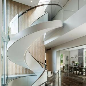 Escaleras de <span class=keywords><strong>madera</strong></span> modernas de alta calidad para <span class=keywords><strong>interior</strong></span> de Villa <span class=keywords><strong>y</strong></span> Diseño de <span class=keywords><strong>escalera</strong></span> curva de <span class=keywords><strong>barandilla</strong></span> de vidrio de Foshan - Product Image 6