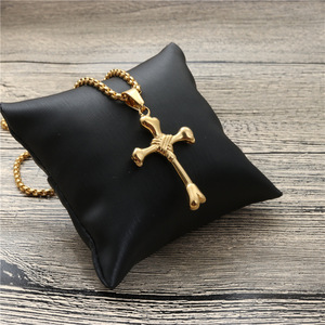 <b>Cross</b> Pendant Necklace Zinc Alloy Unisex Hip Hop Style Gift Jewelry - Product Image 3