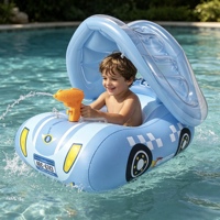 Siège flottant gonflable en PVC pour enfants, voiture de course, avec pare-soleil, anti-UV, bouée de natation pour bébé, jouet aquatique préféré des enfants, vente chaude