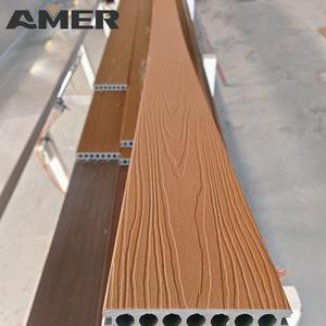Plancher en WPC à grain de teck imperméable co-extrudé AMER, revêtement gaufré pour les zones extérieures humides - Product Image 3