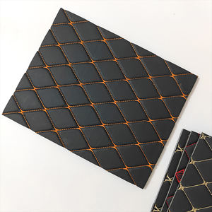 कढ़ाई चमड़े के अनुकूलित कार फर्श चटाई <span class=keywords><strong>quilted</strong></span> pvc सिंथेटिक चमड़े रोल सामग्री - Product Image 1