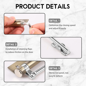 Modern Design Automatic Safety Spring <b>Door</b> Closer Easy Installation Adjustable <b>for</b> Residential Commercial Use Hotels Kitchens - Product Image 6