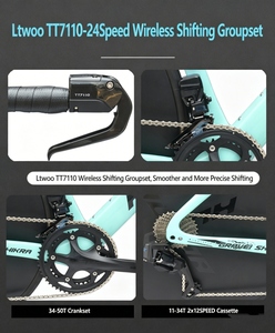<span class=keywords><strong>Bicicleta</strong></span> de Contrarreloj y Triatlón con Cuadro de Carbono, 24 Velocidades, Cambio Electrónico, Juego de Ruedas Aerodinámicas de Carbono, Frenos de Disco Hidráulicos, 700C, <span class=keywords><strong>Bicicleta</strong></span> de Carreras - Product Image 6