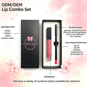 <span class=keywords><strong>Kit</strong></span> <span class=keywords><strong>de</strong></span> <span class=keywords><strong>Maquillaje</strong></span> Labial <span class=keywords><strong>de</strong></span> Marca Privada con Empaque Negro, Venta al por Mayor, Delineador <span class=keywords><strong>de</strong></span> Labios <span class=keywords><strong>de</strong></span> Alta Pigmentación, Brillo Labial, Set Combinado <span class=keywords><strong>de</strong></span> Labios - Product Image 2