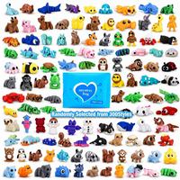 Nouvelles figurines miniatures d'animaux imprimées en 3D, sacs surprises, modèles d'animaux simulés, ornements, sacs mystères, récompenses, cadeaux d'anniversaire
