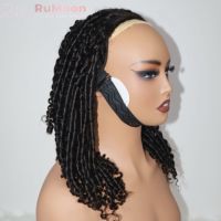 Perruque pour femme en cheveux humains brésiliens Remy, sans colle, double épaisseur, densité 250%, noir naturel, longueur moyenne, Rumoon RM Wholesale