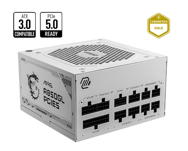 Hot Sale MS1 A850GL WH Rated 850W Gold Medal Full Module  ATX3.0 PCIE5.0 Adaptive RTX4080 Graphics Card Power Supply