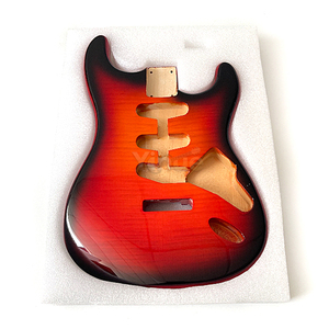 Cuerpo de guitarra SSS ST de arce flameado <span class=keywords><strong>Sunburst</strong></span> con acabado brillante y cuerpo de tilo para construcción de guitarras, ideal para dropshipping. - Product Image 6