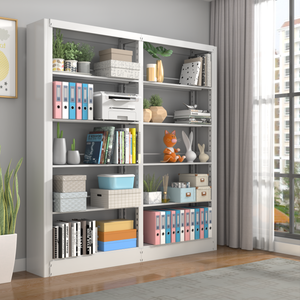 Scaffale in Acciaio a 5 Ripiani per Ufficio Legale e Contabile, Design Salvaspazio per Archiviazione di Documenti Confidenziali e Legali - Product Image 1