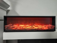 Cheminée électrique 3D personnalisée haut de gamme avec LED RGB 7 couleurs, thermostat réglable, télécommande et chauffage intégré à haute efficacité