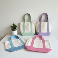 Petit sac fourre-tout en toile de coton pour mariage, fête d'anniversaire, logo brodé personnalisé, sac de shopping réutilisable