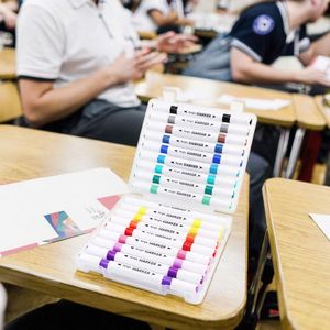 36 Colors Plastic Fine Tip Dual Tips Art Set Double Head Acrylic Sketch Markers - Product Image 6