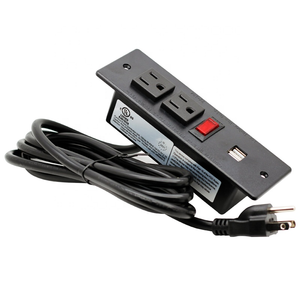 2 chúng tôi Ổ cắm điện 2 USB sạc với chuyển đổi lõm bàn Grommet USB Outlet bàn ổ cắm nhúng trong đồ nội thất - Product Image 6