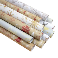 Papier d'emballage cadeau kraft imprimé personnalisé de qualité supérieure 100GSM