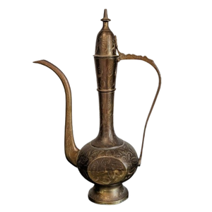 Ustensiles de table Dallah arabes faits à la main brillants et polis Meilleures ventes de théière en métal fabriquée en Inde - Product Image 4