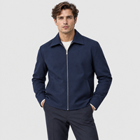 Blouson Bomber Homme Entièrement Zippé avec Poches, Col Rabattu, Manches Longues – Vêtement d'extérieur Décontracté et Habillé pour le Bureau et les Trajets Quotidien