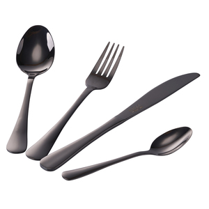 Ensemble de couverts 5TH AVENUE 16 pièces noir brillant - Product Image 3