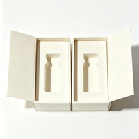 Boîte de rangement professionnelle gaufrée avec intérieur en mousse, fermeture magnétique, solution d'emballage écologique pour flacons et cosmétiques