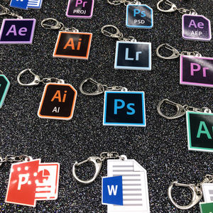 Llavero de acrílico resistente a los arañazos con acabado brillante ecológico con servicio de logotipo personalizado de impresión en color vibrante - Product Image 5