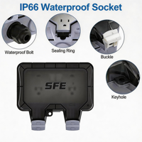Boîtier de prise étanche SFE IP66 1 ou 2 postes, multifonctionnel, 16A, type multiprise murale