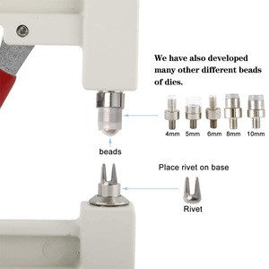 Convertible handmade ngọc trai vải đính kèm công cụ với 5 chết Khuôn Phụ kiện Hạt sửa chữa Punch beadwork mô hình thiết lập máy thiết bị - Product Image 4