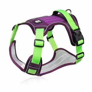 high quality custom logo Luxury adjustable No Pull Reflective Soft Mesh Padded leash Wholesale Service Pet Dog Harness