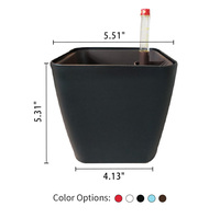 BRICE Vasos De Flores Pot Tanaman Kecil Warna Emas Set Pot Tanaman Self Watering