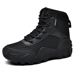 DF33 AS33 Chaussures de sport et de randonnée, bottes de camping, baskets montantes, couleurs noir, café, marron, kaki, camouflage, chaussures de combat camouflage - Product Image 1