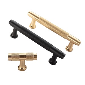 Furniture Handle Bar Aluminum Alloy <b>Black</b> Gold Minimalist Wardrobe Cabinet <b>Door</b> <b>Knob</b> Durable Die Casting - Product Image 5