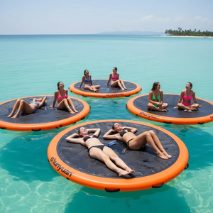 पार्टी तैराकी पूल डॉक के लिए टिकाऊ पानी इंफ्लेटेबल फ्लोट हैममॉक के लिए अनुकूलित pvc <span class=keywords><strong>inflatable</strong></span> matic platform - Product Image 4
