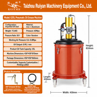 Pompe à graisse pneumatique haute pression 35L 55 MPa et distributeur de lubrifiant avec pistolet à graisse à commande pneumatique pour engins de construction