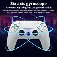 Gamepad Turbo yang Dapat Diprogram untuk //PC (736C)-Joystick Efek Hall Trigger Linear Motor Getar Nirkabel BT FCC/CE