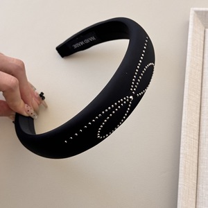 Bandeau en forme d'arc en cristal avec strass, accessoires de cheveux élégants pour femmes, design coréen - Product Image 5