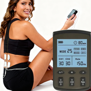 Appareil TENS rechargeable à deux canaux avec 25 modes (12 dizaines et 12 EMS) Équipement de physiothérapie FZJ Health FM-B2503 de classe II - Product Image 1