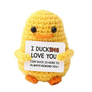 Jouets en laine à coudre et à tisser mignons en gros, animaux en crochet positifs, poupées faites à la main pour enfants, poupées au crochet - Product Image 5