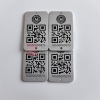 Etiquetas de Código QR de Metal Grabadas Personalizadas con Números de Serie, Muestra Gratuita, MOQ Bajo, Etiqueta de Código QR de Metal Personalizada