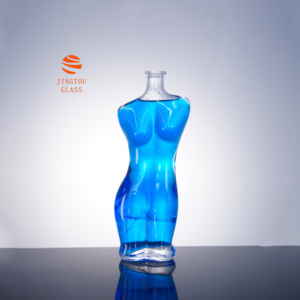 Botella de Vidrio de Lujo de 250ml 500ml para Moldear el Cuerpo de la Mujer, Apta para Ron, Vodka, Whisky, Tequila - Product Image 1
