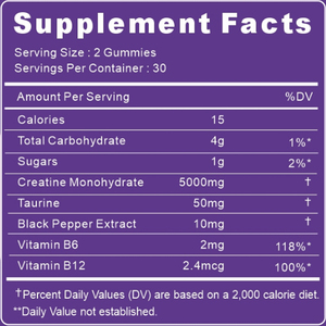 Suplementos para el cuidado de la salud Creatine Gummies Protein Gummy Energy Boost Suplementos Muscle Growth Candy - Product Image 2