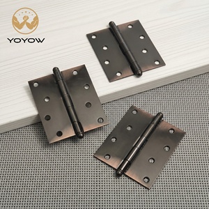 YOYOW - Bisagras de Puerta de Hierro con Acabado Satinado a Precios Accesibles, Bisagras Exteriores de Diseño Moderno con Cierre Suave para Puertas de Madera - Product Image 1