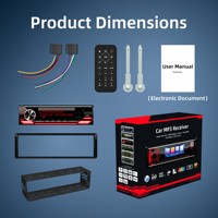 Estéreo para Auto Universal 1 Din con Reproductor MP3, Bluetooth 6.0, Crossover de 3 Vías, Ajuste de Fase de Retraso y RDS