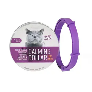 Chiens et chats chatons soulagent l'anxiété ou le Stress collier calmant formule phéromones collier calmant imperméable pour animaux de compagnie
