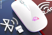Accessoires informatiques Ordinateur portable de bureau chargeant la souris de jeu lumineuse Free Wolf X15 Mute Wireless Mouse