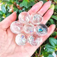 Hoge Kwaliteit Mooie Healing Crystal Gepolijst Bal Edelsteen Kleurrijke Regenboog Clear Quartz Sphere Voor Gift Decoratie