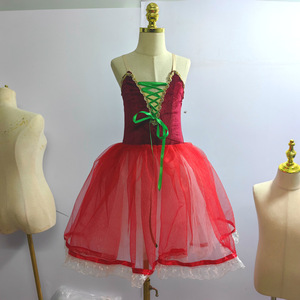 Yk469 Tutú de panqueque de ballet preprofesional para niñas y mujeres Traje de bailarina Tutus plisado 3 colores disponibles - Product Image 6