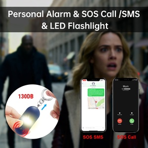 Alarme de sécurité personnelle OEM&ODM 130 dB, toute nouvelle, avec fonction SOS, autodéfense, appel d'urgence GPS et localisation SMS pour femmes, enfants et personnes <span class=keywords><strong>âgée</strong></span>s - Product Image 2