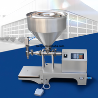 Machine de remplissage de pâte à piston de 1 à 5 litres, prix d'usine, 4 buses, remplisseuse semi-automatique pour huile alimentaire, gel, crème cosmétique en stock